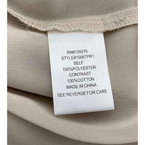 Daniel Rainn Scoop Neck Crochet Cap Sleeves Front Pleat Detail Lined Top Medium - Picture 8 of 10